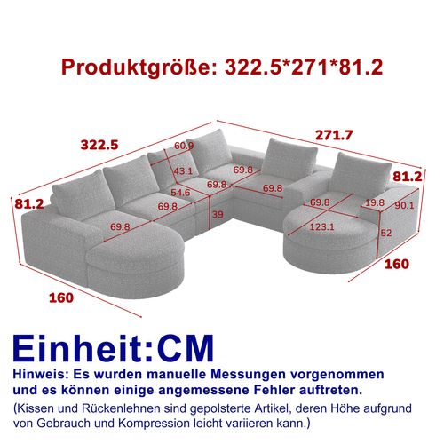 Canapé Modulable En Chenille Noir 2 Pièces Avec Chaise Longue Et Coussins