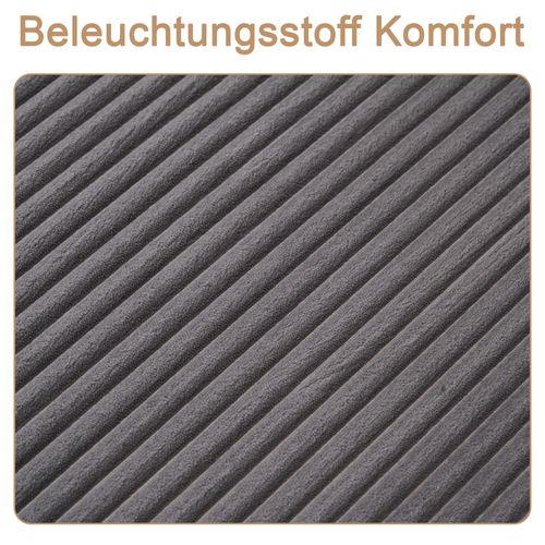 Fauteuil Compressé En Velours Côtelé - Gris