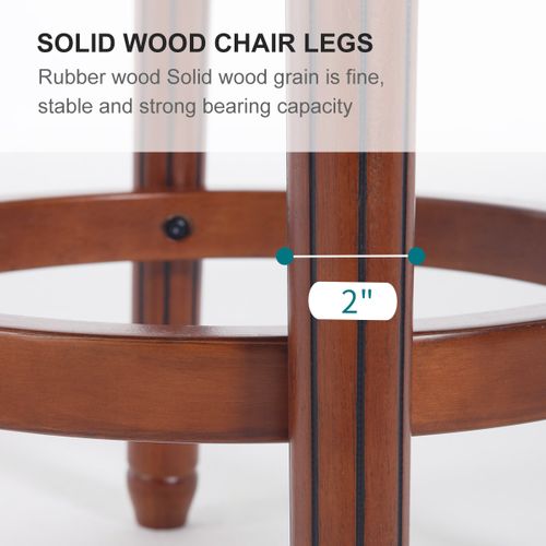 Tabourets De Bar En Cuir Véritable Avec Dossier, Pivotants 360°, Noir