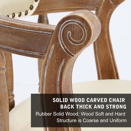 Tabourets De Bar En Cuir Et Bois, Pivotants 360°, Beige