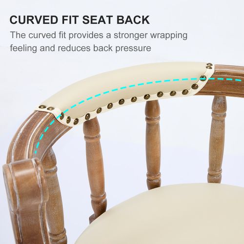 Tabourets De Bar En Cuir Véritable Avec Dossier, Pivotants 360°, Bleu