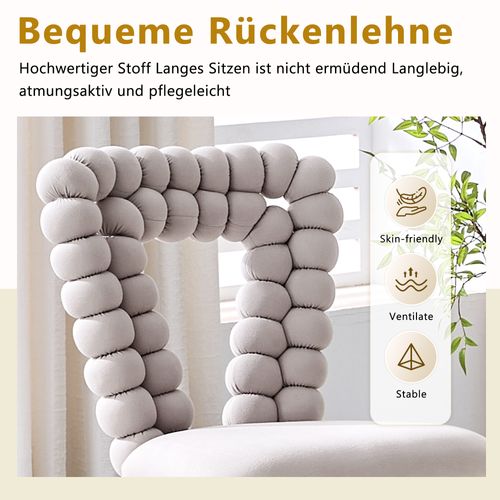 Lot De 2 Chaises Gris Clair En Velours, Dossier Triangle, Pieds Métal Dorés