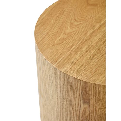 Ensemble De 2 Tables Basses Modulaires En Bois Massif, Design Cylindrique Naturel