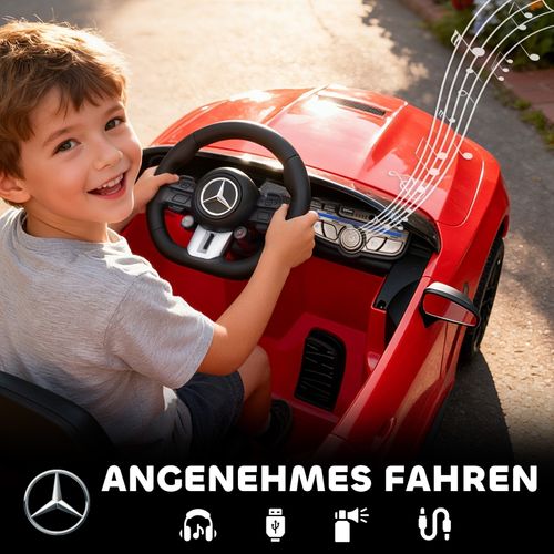 Voiture Électrique Enfant Mercedes Amg 12v Avec Télécommande, LED Et Musique Rouge