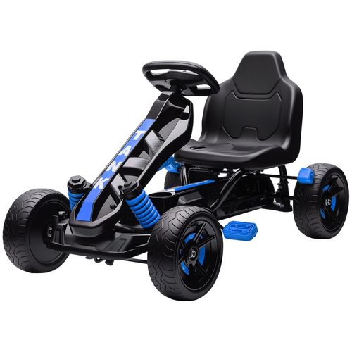 Gokart Pédalier Pour Enfants Avec Frein Et Roues Antidérapantes, Bleu