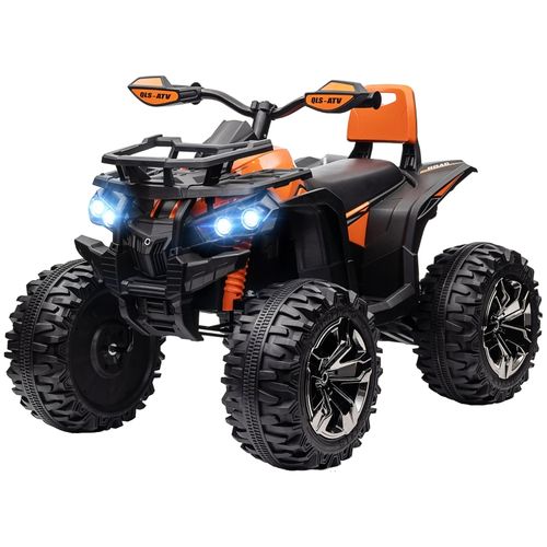 Quad Électrique Enfant 12v, LED, Mp3 Et Roues Tout-terrain, Orange