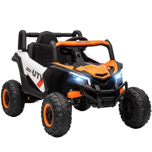 Voiture Électrique 12v Pour Enfants 3-5 Ans, Télécommande, LED Et USB, Orange