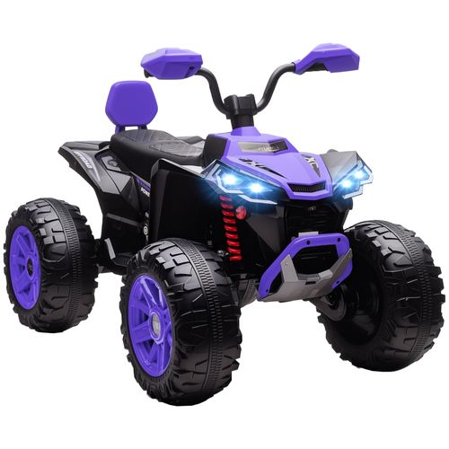 Quad Électrique Enfant 24v 2 Places Avec USB, Mp3 Et Phares LED, Violet