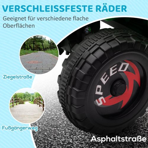 Quad Électrique Pour Enfants Vert, 2,5 Km/h, Avant/arrière, 18-36 Mois