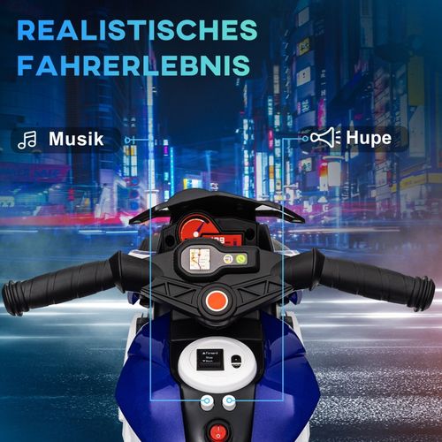 Moto Électrique Enfant Rechargeable Avec Lumières Et Sons, 3 Km/h, 3-5 Ans