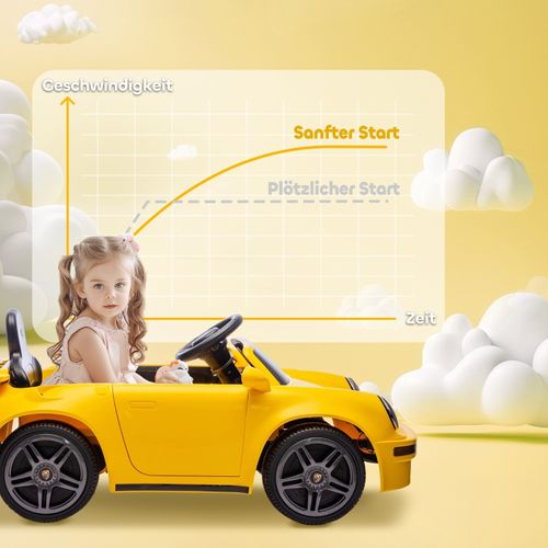 Voiture Électrique Enfant 3-6 Ans 12v, Télécommande, LED Et Mp3