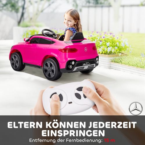 Voiture Électrique Enfant 12v Mercedes Glc Rose Avec Télécommande Et Musique