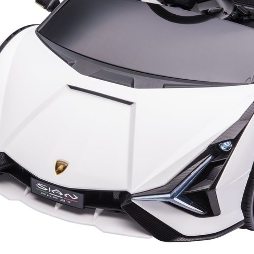 Voiture Électrique Enfant 12v Lamborghini Sian Suv Blanche Avec Musique Et Lumière