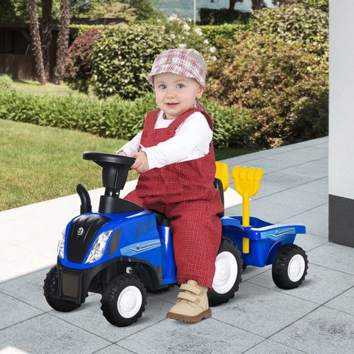 Tracteur à Pousser Avec Remorque Et Accessoires, Enfants 1-3 Ans, Bleu