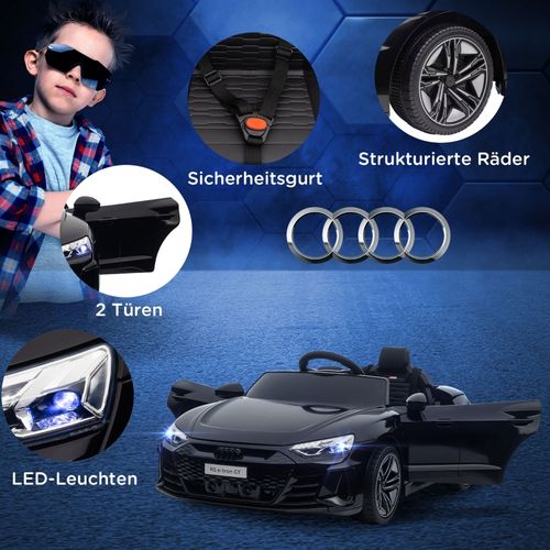 Audi Électrique Pour Enfants Avec Télécommande Et Musique, Noir, 103 Cm