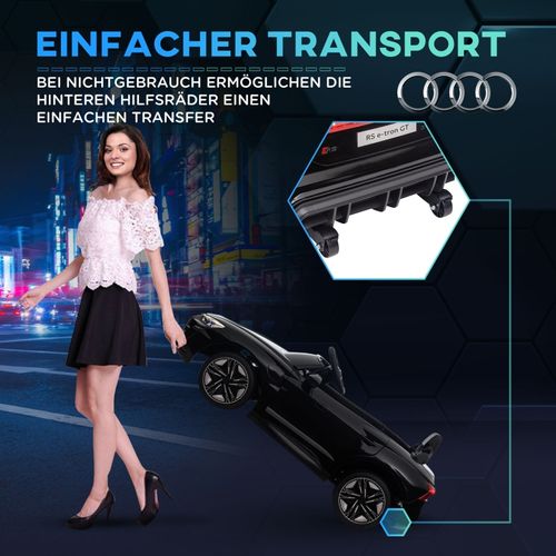 Audi Électrique Pour Enfants Avec Télécommande Et Musique, Noir, 103 Cm