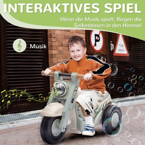 Rutschauto Moto Pour Enfants 2-5 Ans Avec Musique Et Bulles De Savon