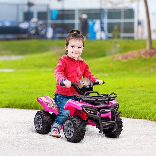 Quad Électrique 6v Pour Enfants 1,5-3 Ans Avec Musique, Rose