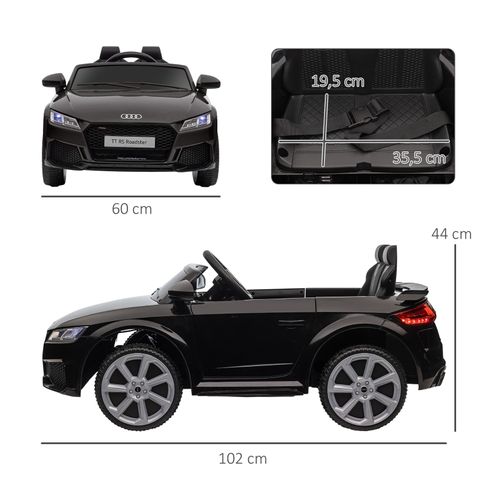 Voiture Électrique Enfant Audi Avec Télécommande, Musique Et LED, Noire
