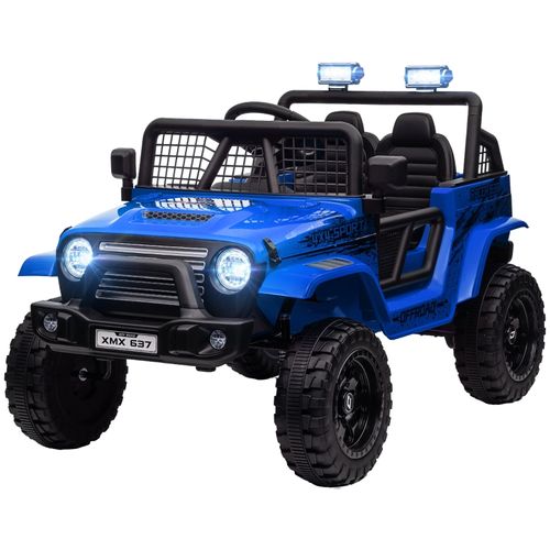 Voiture Électrique Enfant 12v Avec Suspension, Télécommande Et LED, Bleu