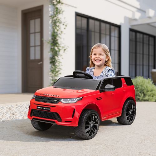 Voiture Électrique Enfant 12v Land Rover Discovery Sport, LED, Musique, Rouge