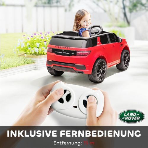 Voiture Électrique Enfant 12v Land Rover Discovery Sport, LED, Musique, Rouge