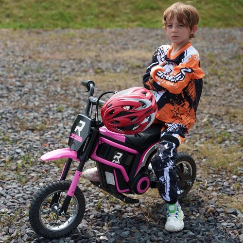 Moto Électrique Enfant 24v Rose Avec Klaxon, Lumière Et 2 Vitesses 8-16 Km/h