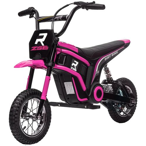 Moto Électrique Enfant 24v Rose Avec Klaxon, Lumière Et 2 Vitesses 8-16 Km/h