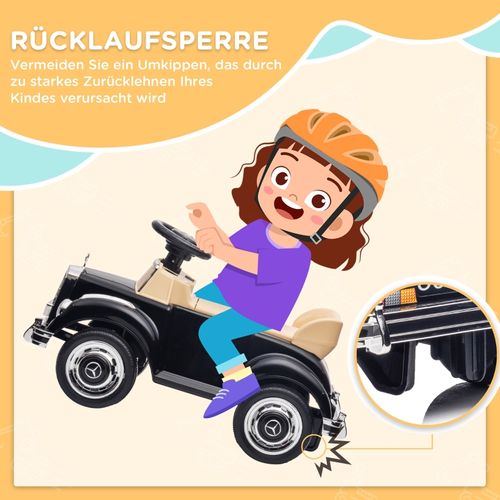 Voiture à Pousser Enfant Mercedes-benz 300 S Noire Avec Coffre, 18-48 Mois