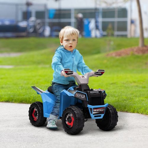 Quad Électrique Enfant 2,5 Km/h Bleu Avec Marche Avant/arrière, 18-36 Mois