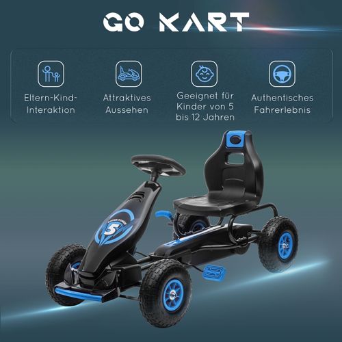 Gokart Enfant à Pédales Avec Siège Réglable Pour Intérieur Et Extérieur