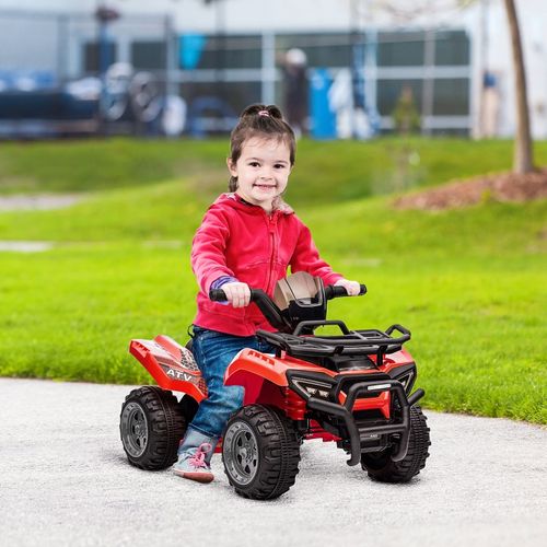 Quad Électrique 6v Pour Enfants 18-36 Mois Avec Musique Et Roues Stables