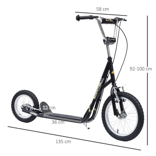 Trottinette Enfant 16/12 Pouces Avec Freins Et Roues Pneumatiques