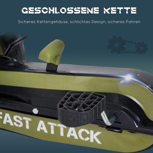 Kart Enfant à Pédales Avec Frein à Main Et Siège Réglable, 3-6 Ans