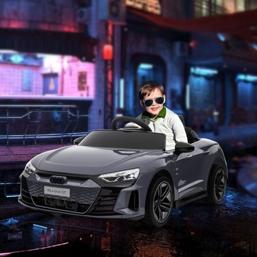 Voiture Électrique Enfant 12v Audi Rs E-tron Gt, Gris, Avec Télécommande