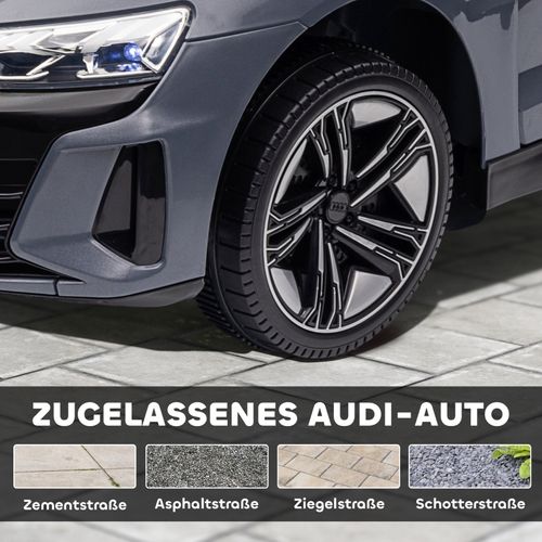 Voiture Électrique Enfant 12v Audi Rs E-tron Gt, Gris, Avec Télécommande