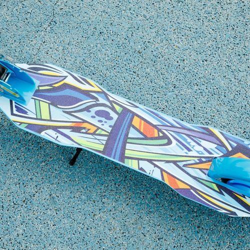 Trottinette Pliable Enfant Avec Guidon Réglable, Grandes Roues Et Frein Arrière