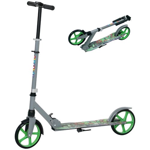 Trottinette Pliable Enfant Verte Avec Guidon Réglable Et Frein Arrière