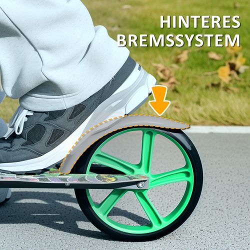 Trottinette Pliable Enfant Verte Avec Guidon Réglable Et Frein Arrière