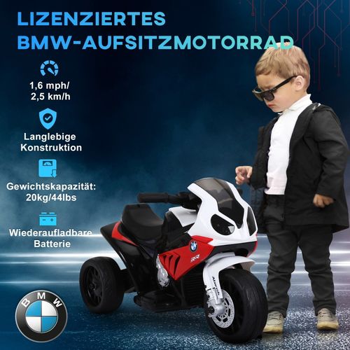 Moto Électrique Bmw S1000rr Pour Enfants 18-36 Mois, Rouge