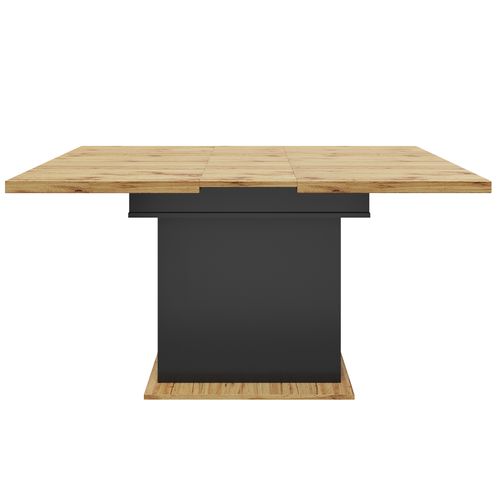 Table Extensible 110–140 Cm Avec Portes En Pe Rattan Et Rangement Intégré