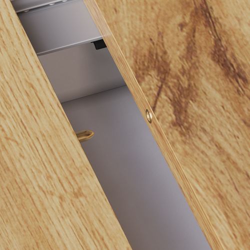 Table Extensible Blanche 110–140 Cm Avec Snack Et Vin Intégrés