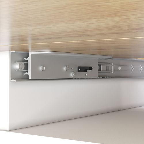 Table Extensible Blanche 110–140 Cm Avec Snack Et Vin Intégrés