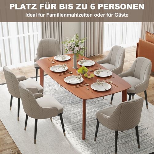 Table à Manger Style Campagne En Bois 150x80 Cm