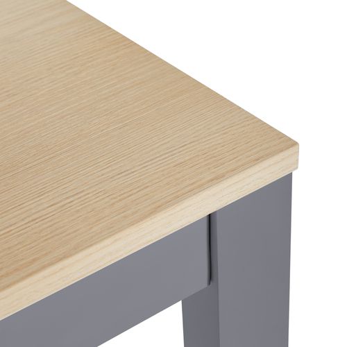 Table De Bar Moderne Extensible 118-180x50x94 Cm Avec Rangement, Gris