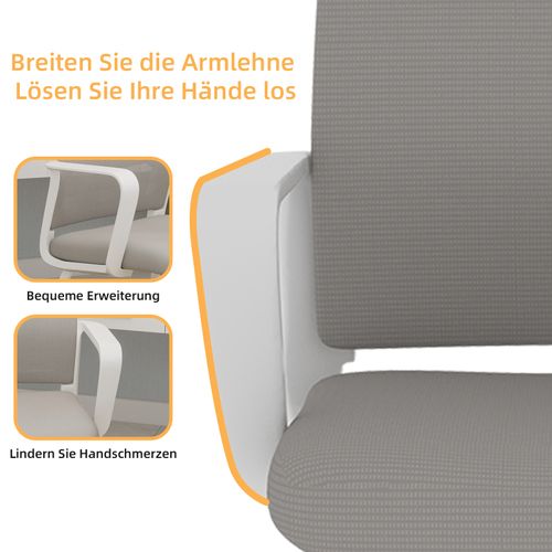 Fauteuil De Bureau Moderne Grise Avec Dossier En Maille Respirante Et Cadre Métallique