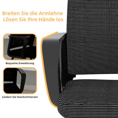 Fauteuil De Bureau Moderne Noire Avec Dossier En Maille Respirante Et Cadre Métallique