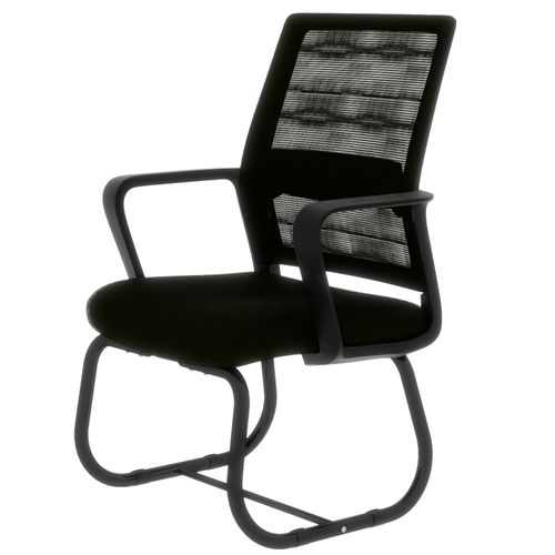 Fauteuil De Bureau Moderne Noire Avec Dossier En Maille Respirante Et Cadre Métallique