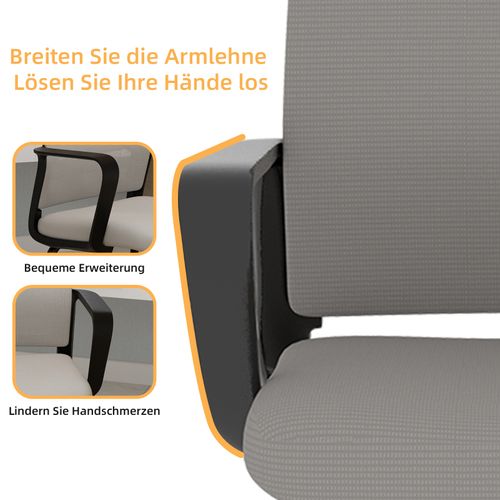 Fauteuil De Bureau Moderne Gris Et Noir Avec Dossier Respirant Et Cadre Métallique