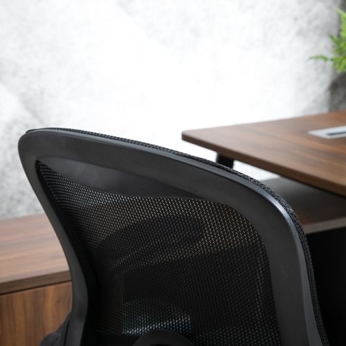 Chaise De Bureau Noir Avec Fonction Assis-debout, Dossier Pivotant Et Repose-pieds